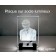Petite plaque photo laser sur socle lumineux
